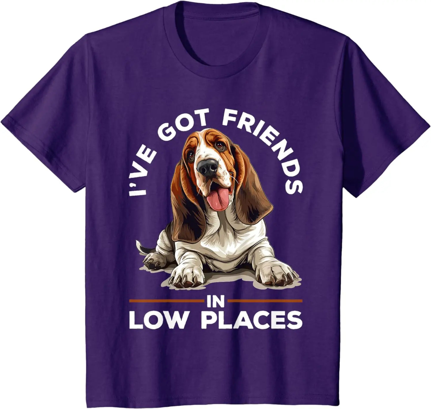 Basset Hound Dog Breed I've Got Friends in Low Places T-Shirt