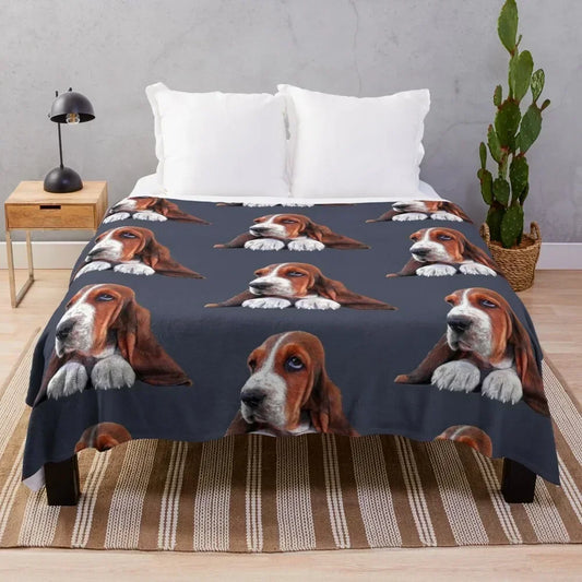 Basset Hound Puppy Dog Throw Blanket warm winter Bed Fashionable Baby Blankets