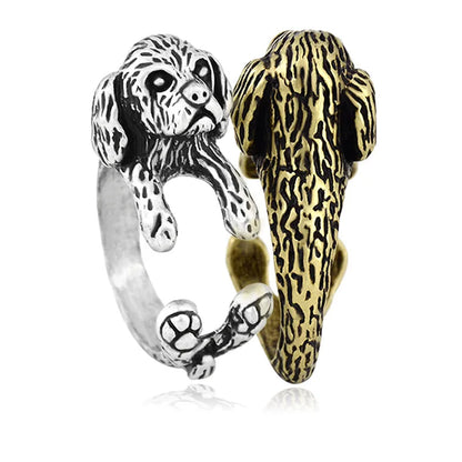 5 Style Basset Hound & Shih Tzu & Golden Retriever & Cocker Spaniel  & Labradoodle Dog Ring for Women Dog Lover Pet Ring Jewelry