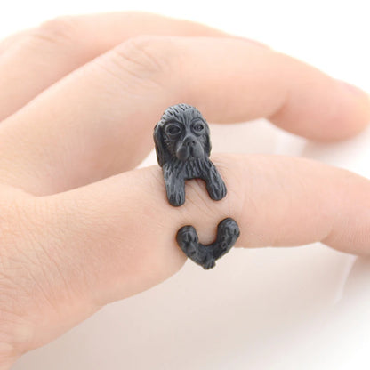 5 Style Basset Hound & Shih Tzu & Golden Retriever & Cocker Spaniel  & Labradoodle Dog Ring for Women Dog Lover Pet Ring Jewelry