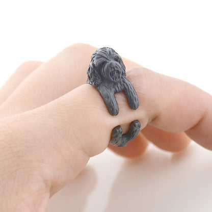 5 Style Basset Hound & Shih Tzu & Golden Retriever & Cocker Spaniel  & Labradoodle Dog Ring for Women Dog Lover Pet Ring Jewelry